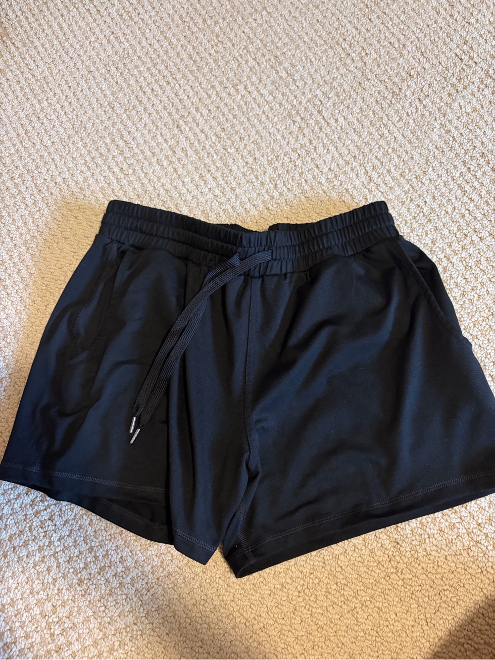 Quince Black Women's Athletic Drawstring Shorts